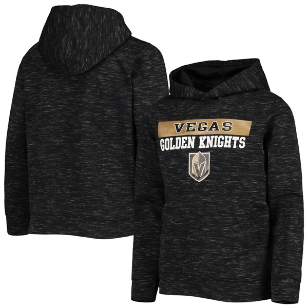 Men's Vegas Golden Knights Black Logo Scuba Pullover Hoodie - Click Image to Close